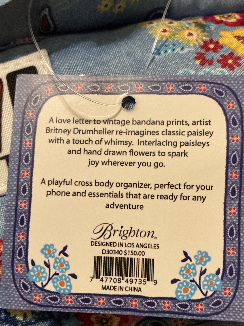 🌼NWT:Brighton Bandana Love Crossbody Bag - Picture 9 of 9